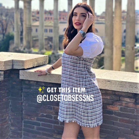 LAST ONE!!! ZARA Dress with Contrasting Balloon Sleeves - Picture 2 of 12